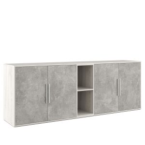 Шкаф низкий 4 створки, с нишей 213.8x45x78