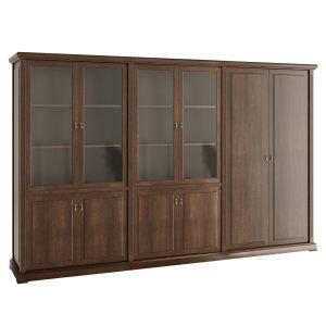 Шкаф для бумаг с гардеробом, 6 створок 323.2x55x212
