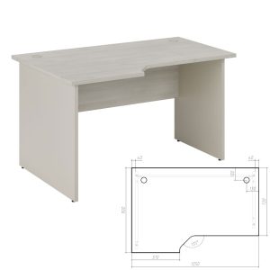 Стол эргономичный левый 135x90x75