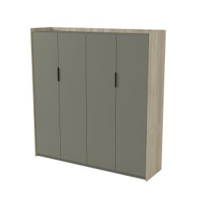 15ШДС.1808 Шкаф высокий комбинированный, двусоставный 1768x460x1828