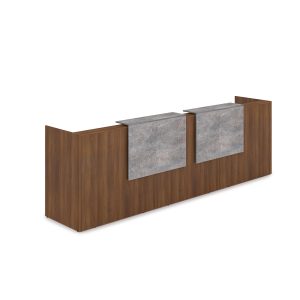 1КР-ДС.002 Комплект Ресепшн с фартуком ЛДСП 3632x762x1161 без подсветки