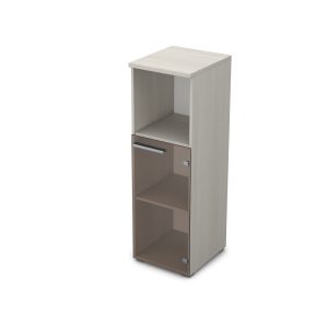 9П.017.4 Пенал средний со стеклом и нишей 400x450x1245